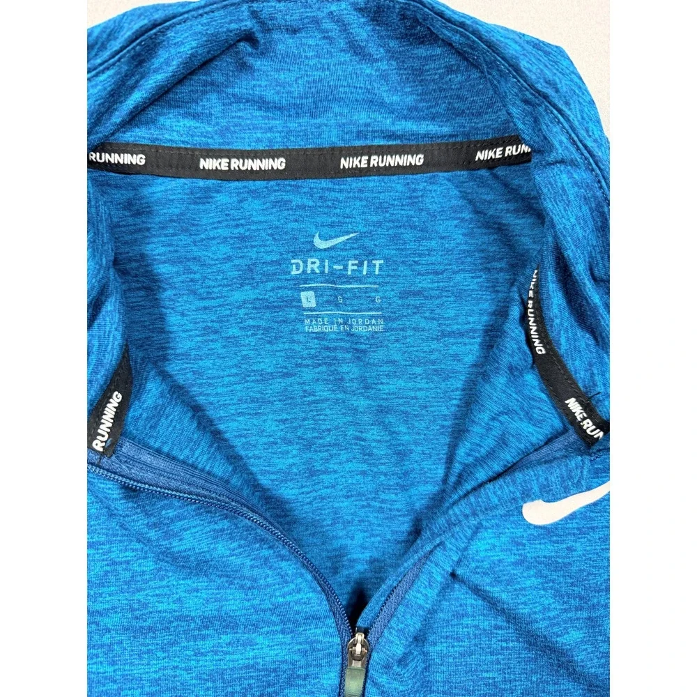 Nike Men's Dri-FIT Element Half-Zip Running Shirt in Blue Size Large